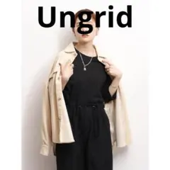 Ungridアングリッド☆ビッグコーデュロイシャツ F アイボリー