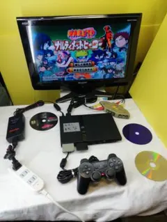 PS2 薄型SCPH-70000 CB メモリーカード×2付き すぐ遊べます