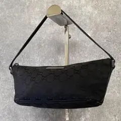 【極美品✨】グッチ アクセサリーポーチ ミニバッグ GG キャンバス ブラック GUCCI グッチ ポーチ レディース ブランド ハンドポーチ