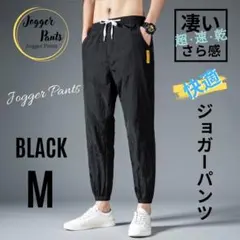 ジョガーパンツ ワークパンツ スウェットパンツ 動きやすい メンズ ブラック M