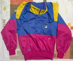 FILA 80-90s 2WAY Entrantナイロンアノラックフード脱着可