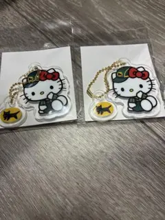 即時発送 黒猫宅急便 ヤマトxハローキティ アクリルキーホルダー 3個 