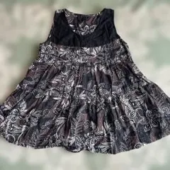 花柄ノースリーブチュニック　M〜L