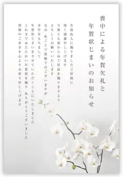 喪中はがき（年賀状じまい文章）私製 20枚入り 詳細記入不要