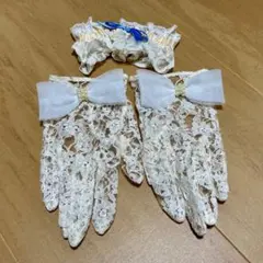 結婚式 総レース ウエディンググローブ セット