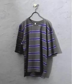 天竺マルチボーダー ビッグサイズTシャツ　L