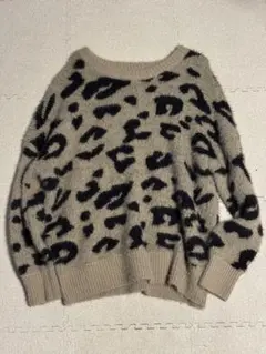 MURUA レオパード柄 シャギーニット セーター トップス