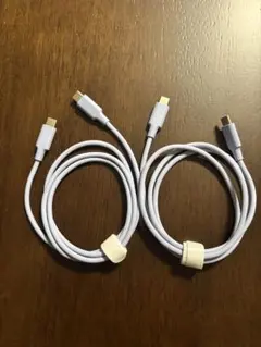 ライトブルー USB-C to USB-C 充電ケーブル 2本セット 1m