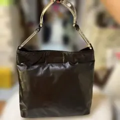 PRADA プラダ ヴィンテージレザー トートバッグ プラスチックチェーン