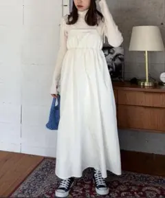 ふくれジャガードボリュームキャミワンピース