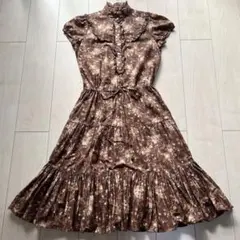 POLO JEANS ラルフローレン 花柄 フリル レトロ ロングワンピース