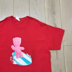 US古着Tシャツ サーフィン ギルダン GILDAN レッド 赤 L