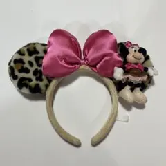 ミニー耳 ヒョウ柄 ピンクリボンのサムネイル