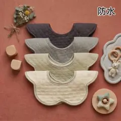 よだれかけベビースタイ防水お食事エプロンつけ襟お食事スタイ女の子男の子360度N