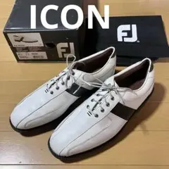極美品】フットジョイ ICON ゴルフシューズ 24cm XW 幅広 スパイク
