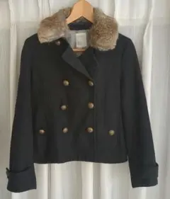 PAGEBOY　ピーコートSネイビー　ファー付のサムネイル