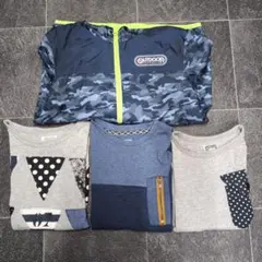 OUTDOOR迷彩ナイロンパーカー Tシャツ3枚セット110cm〜120cm