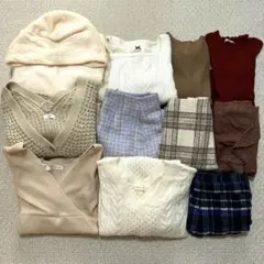 レディース服　秋冬　可愛い　フェミニン