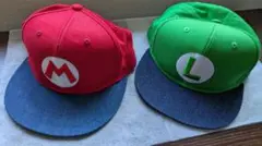 ２コセット USJ マリオとルイージ キャップ