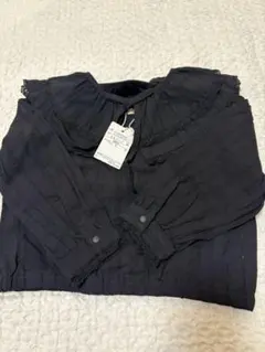 プティマイン　黒の長袖ブラウス 100cm