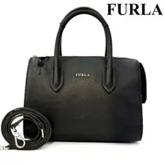 美品✨FURLA フルラ ピン S 2way ショルダーバッグ レザー ブラック