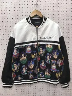 Frida Kahlo × SHEIN 古着 プリント 配色 ボンバージャケット