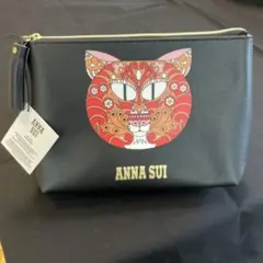 ANNA SUI 猫デザイン ポーチ 黒
