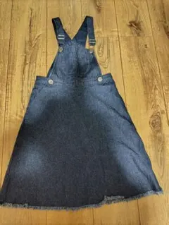 ダークデニム ジャンバースカート オーバーオール