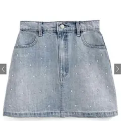 GRL グレイル スカート デニム ミニスカート デニムスカート ラインストーン