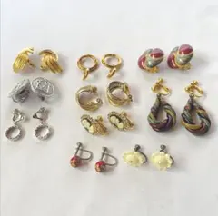 【まとめ売り】ヴィンテージ昭和レトロ イヤリング　10個セット
