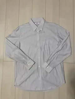 ユニクロ　ストライプ ボタンダウンシャツ Lサイズ