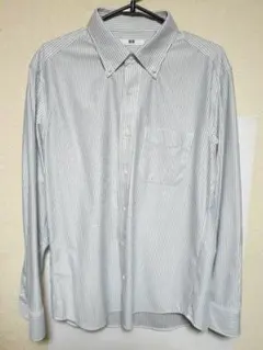 UNIQLO ストライプ 長袖シャツ Lサイズ