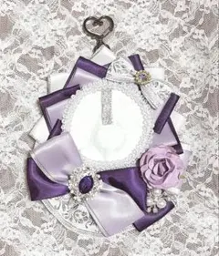 痛ロゼット　紫　白　シルバー