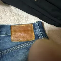 デニムブルー ストレートジーンズ