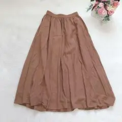 イング ロングスカート フレア ボトム シンプル カジュアル ベーシック 可愛い