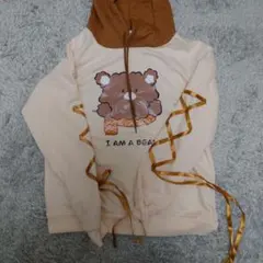 クマイラスト付きパーカー【送料込】
