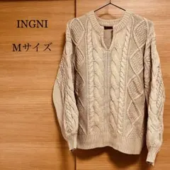 INGNI/イング/ケーブルニットセーターMサイズ/ぽわん袖