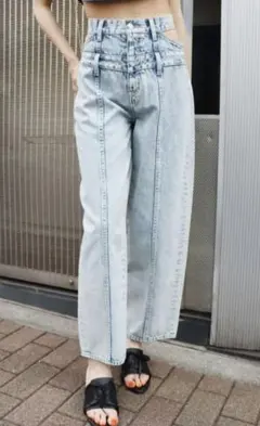 EVRIS レイヤードデザインデニムパンツMサイズ