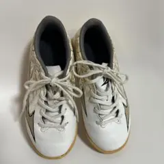 Mizuno フットサルシューズ ホワイト/ゴールド