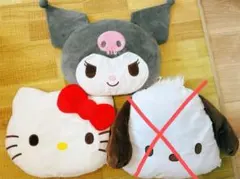 サンリオ当たりくじ　happyくじ　キャラクター大賞　クロミ　キティ　クッション