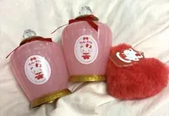 サンリオ当たりくじ　キティ　バックチャーム　小物入れ　もこもこハートチャーム