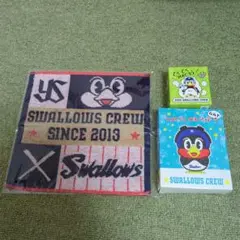 SWALLOWS CREW タオルハンカチ ＆がまぐちぽーち