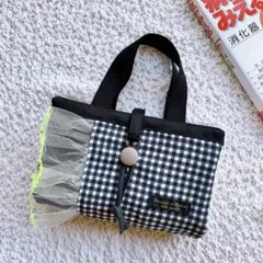 【完成品】看護師さん用　ギンガム　レビューブックカバー　ほぼ日手帳カズン
