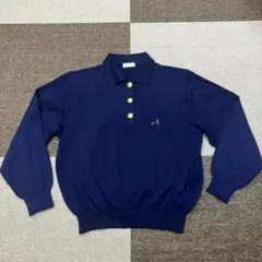 【Ｌサイズ／Munsingwear Grand Slam】長袖ニットポロ　ゴルフ
