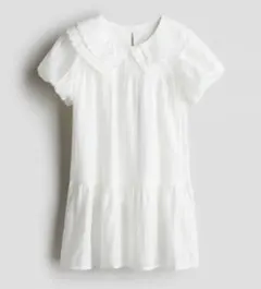 H&M ワンピース 6-7y 122cm 定価2999円 ホワイト おしゃれ