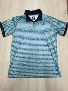 adidas 2XL ポロシャツ 水色と黒