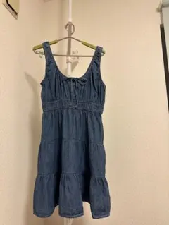 GAP デニム ノースリーブ ティアードワンピース Lのサムネイル