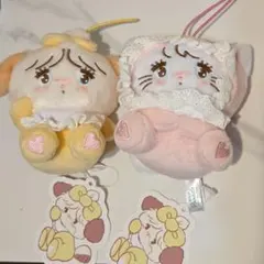 mikko ふわふわ BABY ぬいぐるみマスコット 2種セットのサムネイル