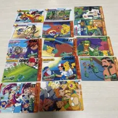 ポケットモンスター アニメ コレクション14枚セット バンダイ 1999 美品 ポケットモンスター アニメ コレクション14枚セット バンダイ 1999 美