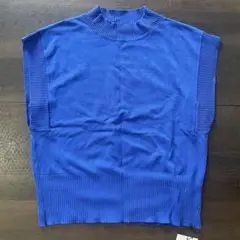 レーヨン ノースリーブセーター F 青